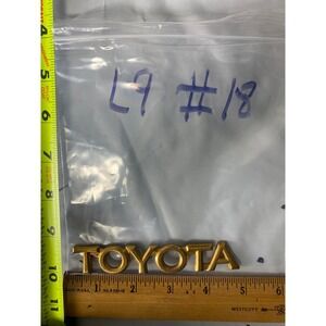 Toyota Gold Trunk Emblem Badge Logo Nameplate 4.5 Inch Metallic Finish